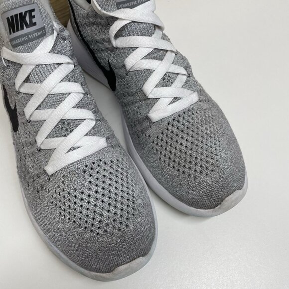 Nike LunarEpic Flyknit 2 Low Athletic Running Shoes Men's Size 10 Wolf Grey - Picture 9 of 12